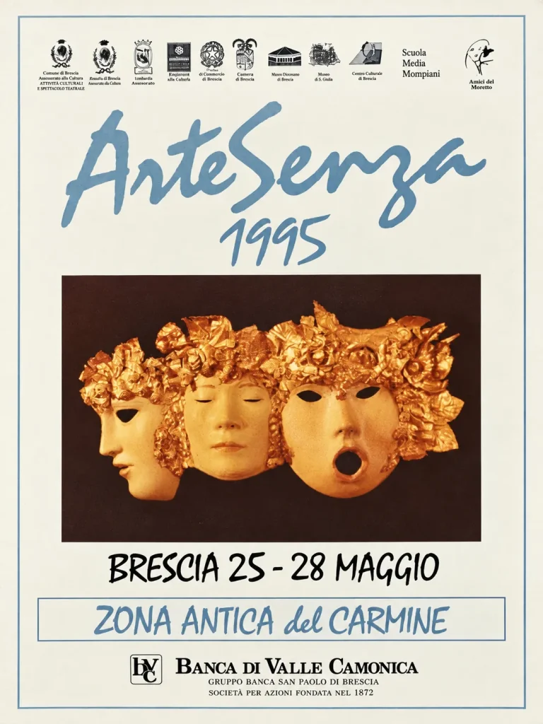 Poster of ArteSenza 1995, Brescia, 25–28 May, Zona antica del Carmine