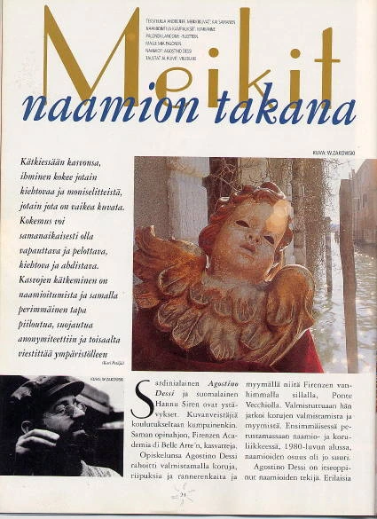 Finnish magazine feature “Meikit – naamion takana”