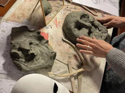 Papier mache mask making course florence 08 Papier-mâché mask making course at Alice Masks, Florence